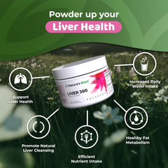 Digestive support in Nature's Blast Liver 360 powder form.