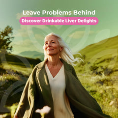 Glass with Nature's Blast Liver 360 powder ready to mix.
