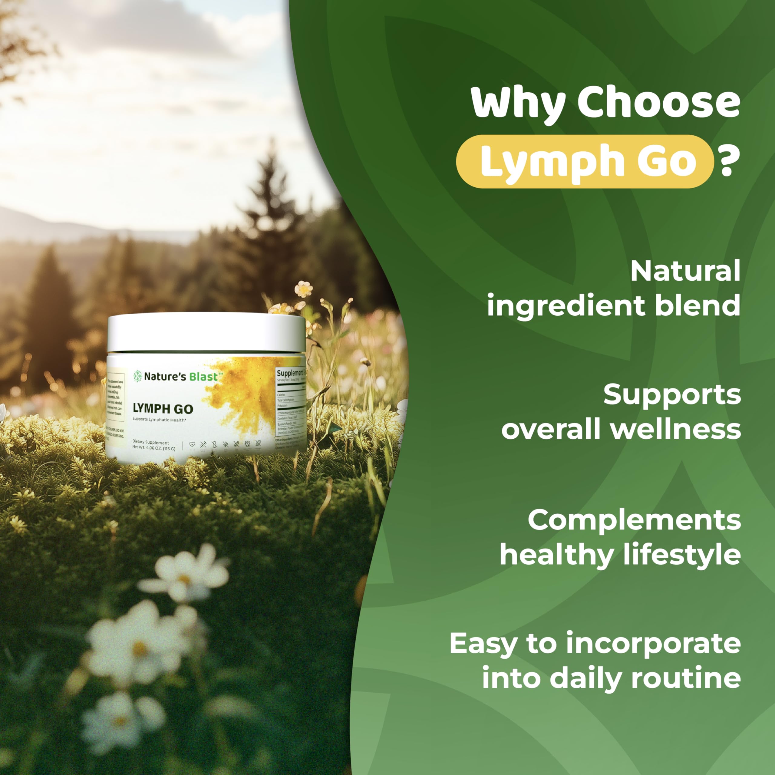 NATURES BLAST Lymph Go tropical flavor image highlights refreshing taste