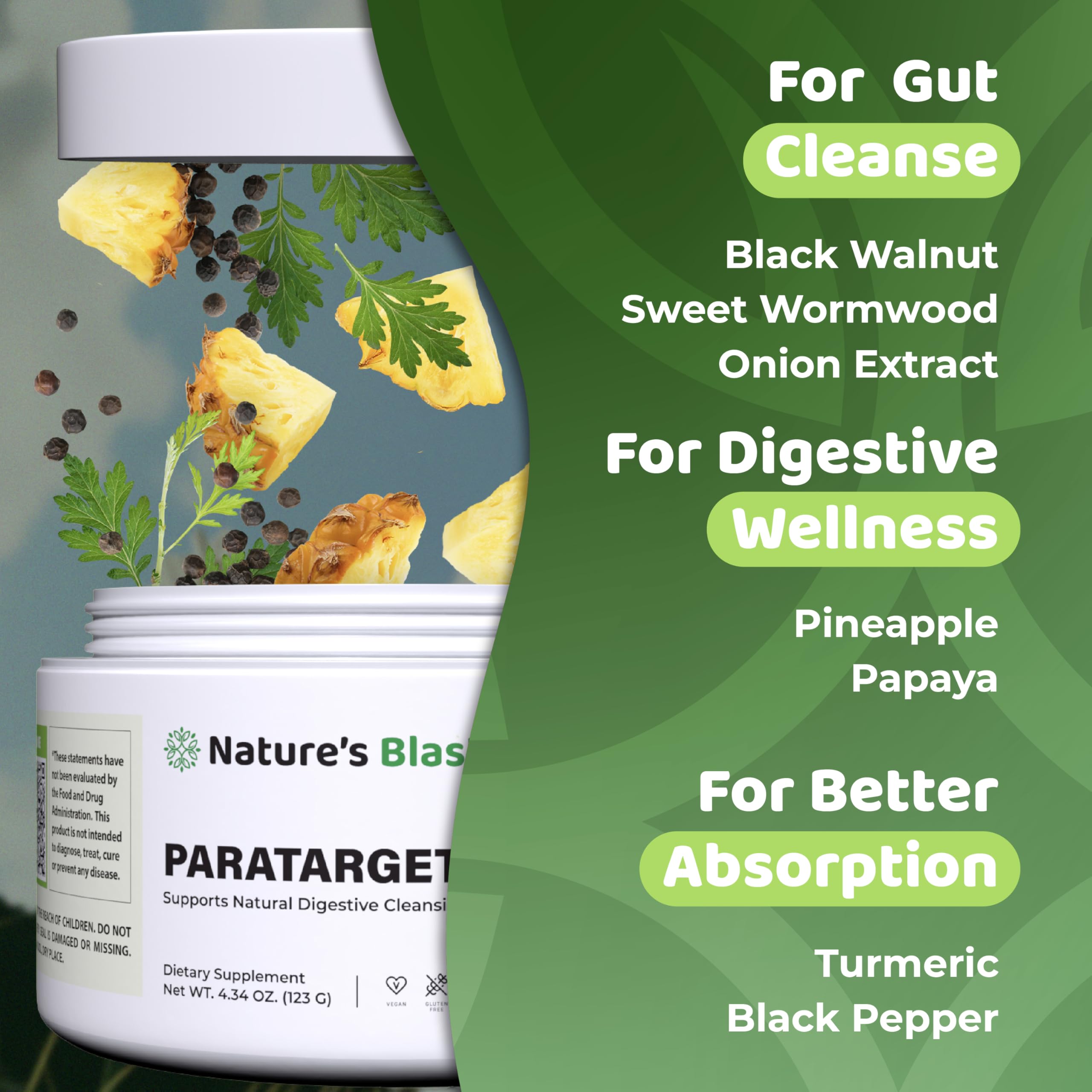 Black walnut hull powder ingredient of ParaTarget