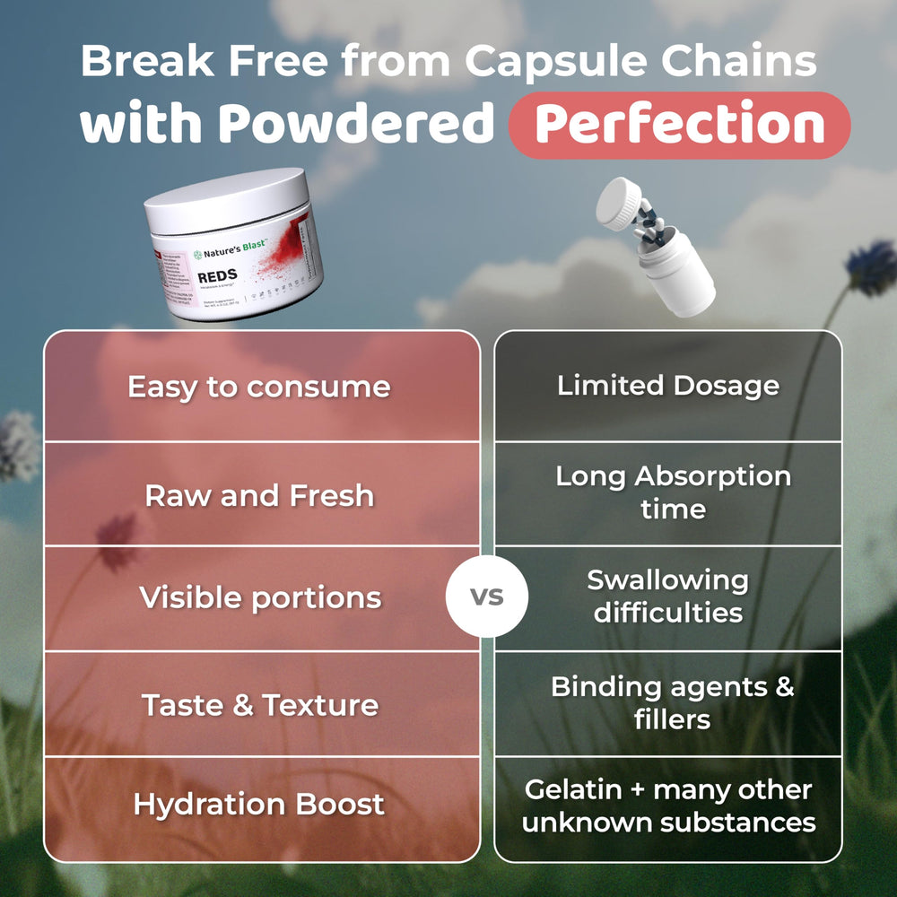 NATURES BLAST Reds probiotic-enzymes-blend supports nutrient absorption