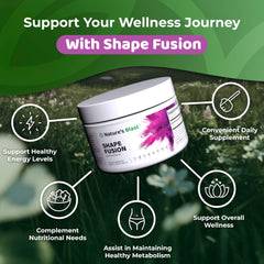 NATURES BLAST Shape Fusion label detail showcases cinnamon and mango extract.