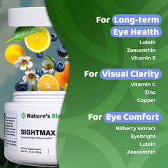 Dosing scoop for SightMax shows easy-to-measure daily servings.