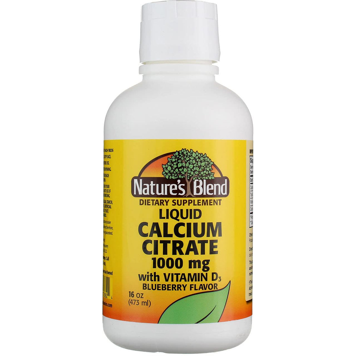 Nature's Blend Calcium Citrate with D3 blueberry bottle for daily calcium intake