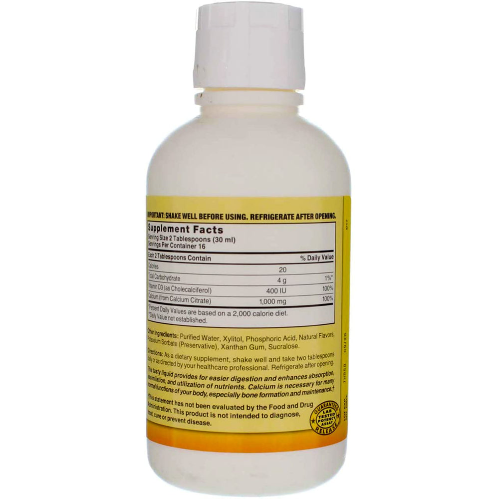 Nature's Blend liquid calcium with D3 provides convenient non-pill option