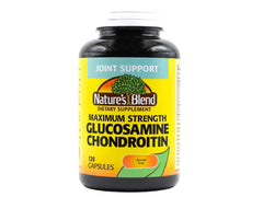 Nature's Blend glucosamine chondroitin bottle with 120 capsules for daily use