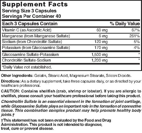 Packaging shot of Nature's Blend glucosamine chondroitin maximum strength