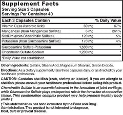 Packaging shot of Nature's Blend glucosamine chondroitin maximum strength