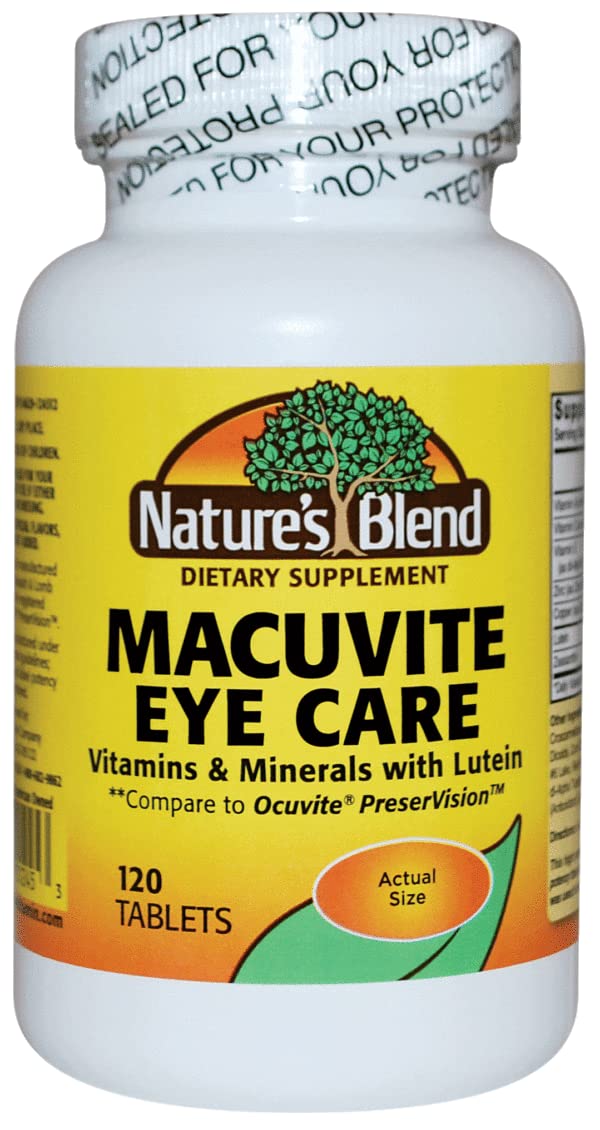 Nature's Blend Macuvite Eye Care front label for daily use