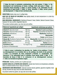 Nature's Bounty Absorbable B-Complex label closeup, features folic acid and vitamin C.