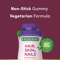 Nature's Bounty Advanced Hair Skin Nails vegetarian formula in capsule-free gummies