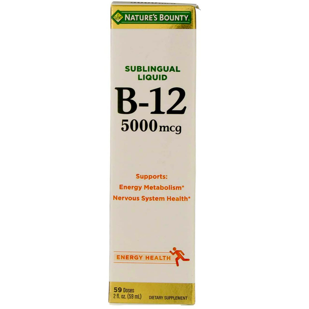 Nature's Bounty B-12 liquid bottle 2oz for daily energy support