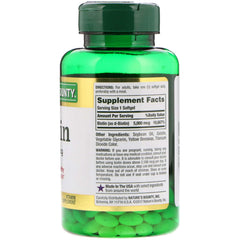 Nature's Bounty Biotin 5000mcg packaging shows the 3-pack value.