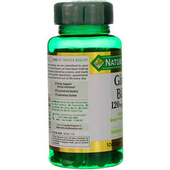 Nature's Bounty Ginkgo Biloba bottle and calendar indicating a routine habit