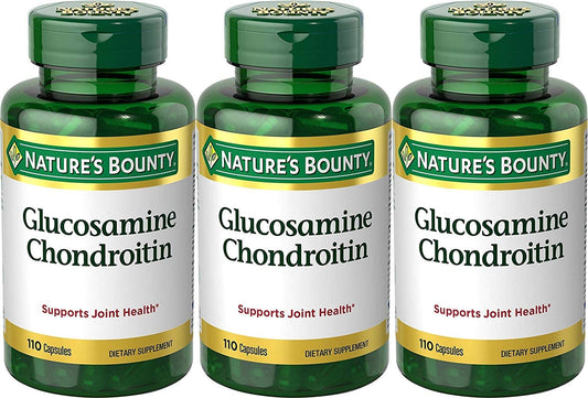Nature's Bounty Glucosamine Chondroitin Complex bottle front supports joint health and flexible movement