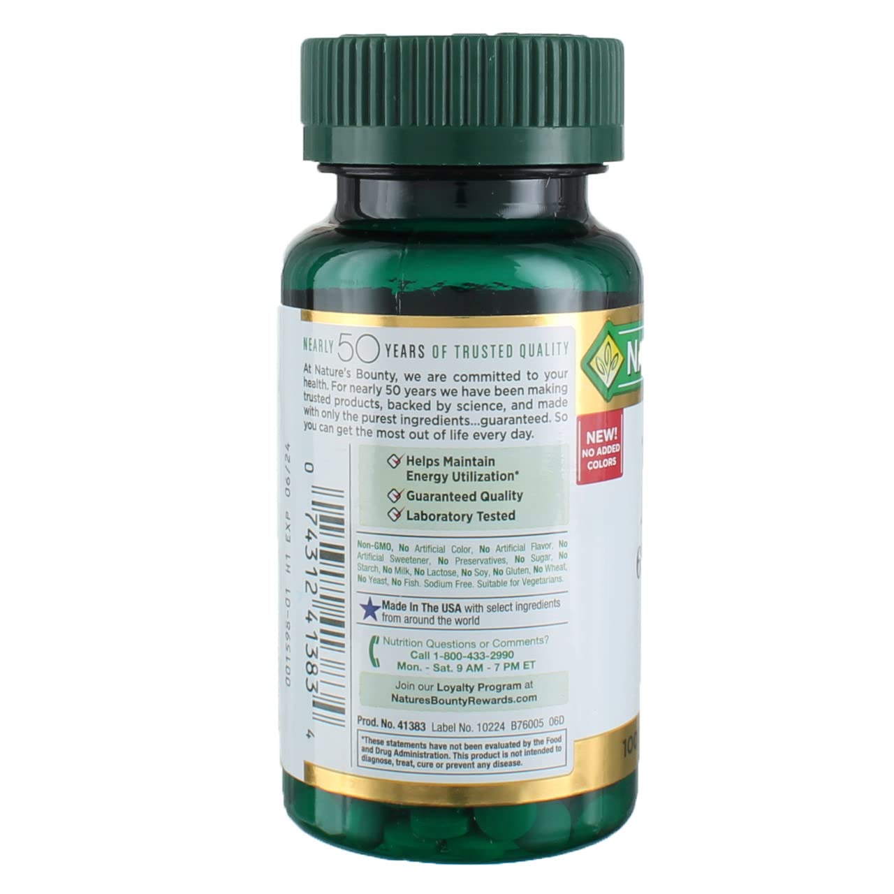 Nature's Bounty Iron 65 mg six-pack box ready for a month’s supply.