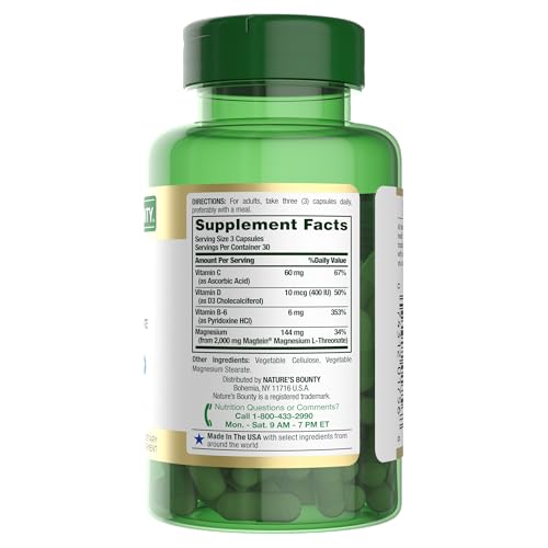 Nature's Bounty capsules inside bottle implying cognitive support.