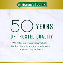 Nature's Bounty Mini Fish Oil Softgels label shows non-GMO and gluten-free.
