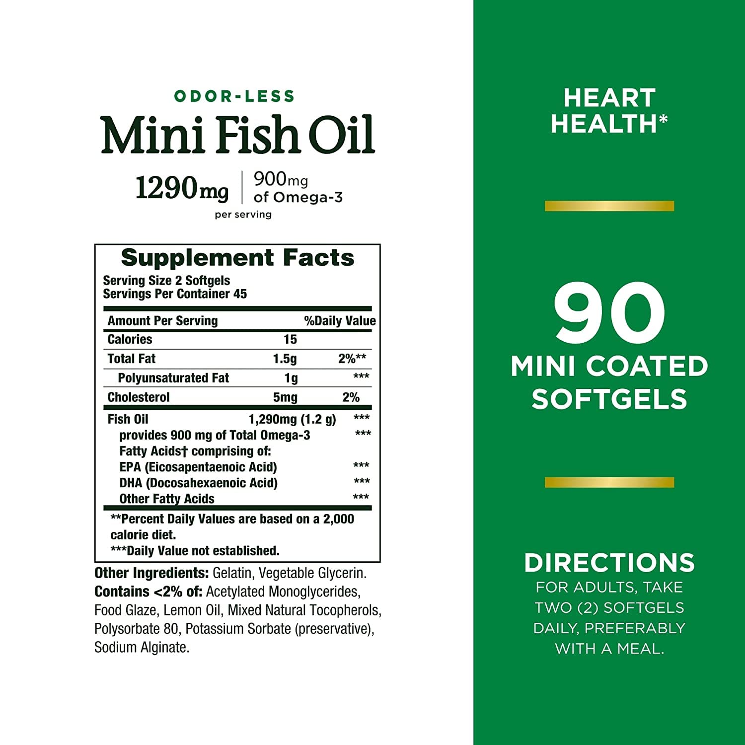 Nature's Bounty Mini Fish Oil Softgels pack of 2 bottles for convenient daily omega-3.