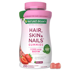 Nature's Bounty Optimal Solutions gummies bottle for daily beauty support