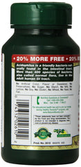 Nature's Bounty probiotic acidophilus label close-up highlighting live bacteria count for gut balance.