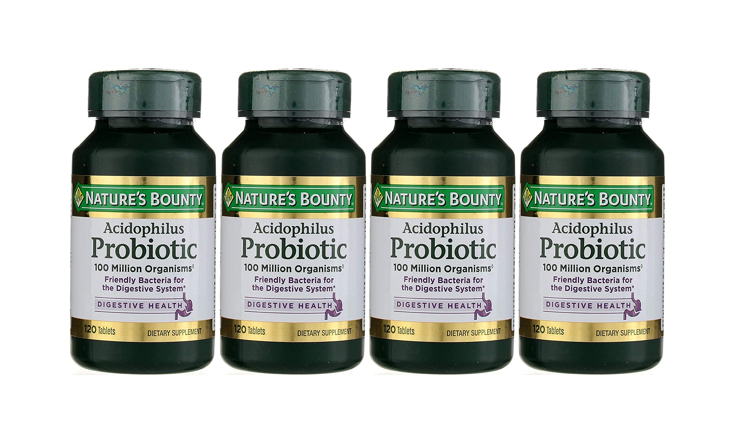 Nature's Bounty Probiotic Acidophilus tablet supports daily digestive balance.