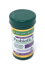 Nature's Bounty Ultra Strength Probiotic 10 bottle front showing 20B cultures for digestive balance.