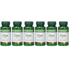 Nature's Bounty Zinc 50 mg caplets bottle front for daily immune support