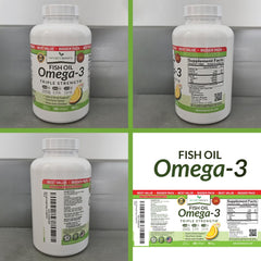 Nature's Branch lemon-flavored omega-3 softgels with burp-free coating