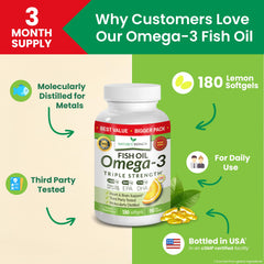 Nature's Branch molecularly distilled omega-3 fish oil for daily wellness