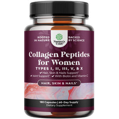 Natures Craft Advanced Multi Collagen bottle on table for daily wellness