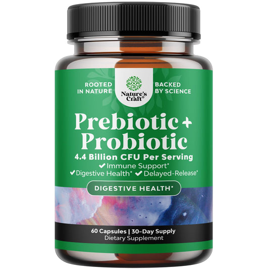 Natures Craft Balance bottle pour shows easy-dispense probiotic supplement for daily digestive support.
