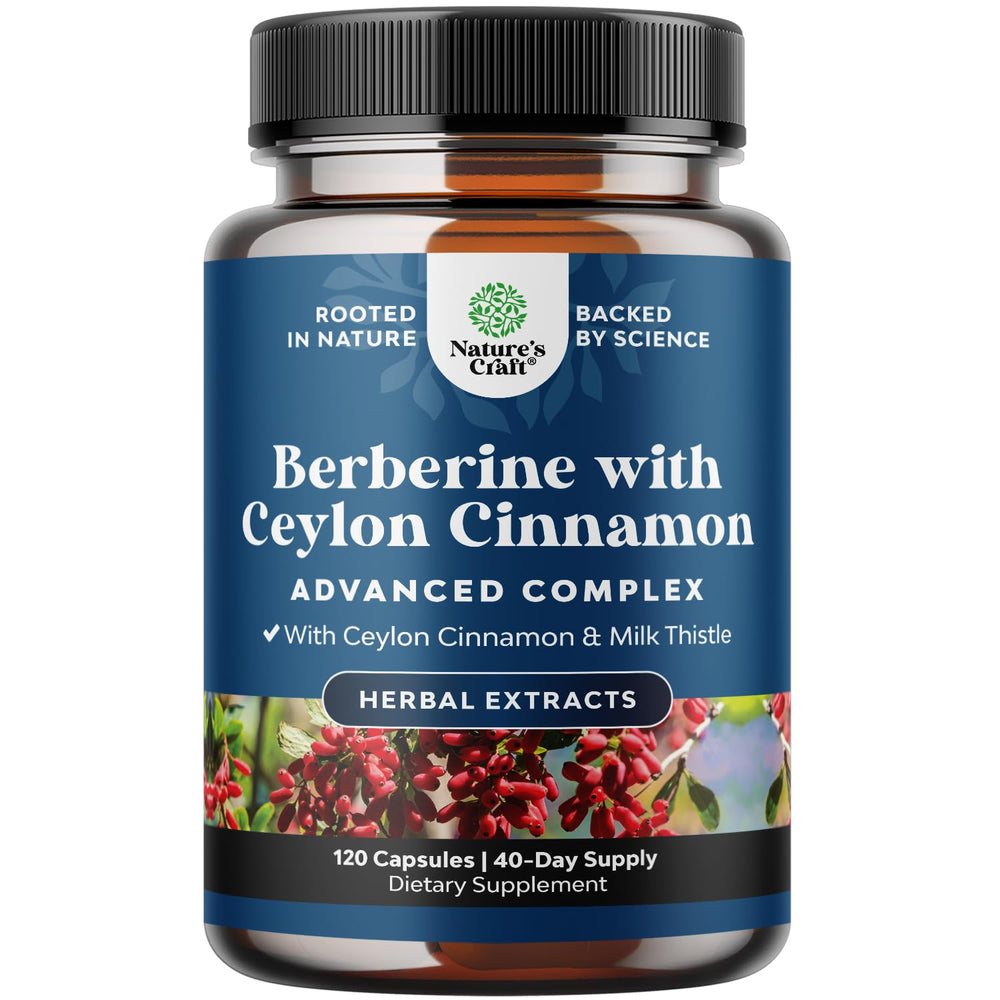 Natures Craft Balancing Berberine bottle image for daily heart and carb balance.