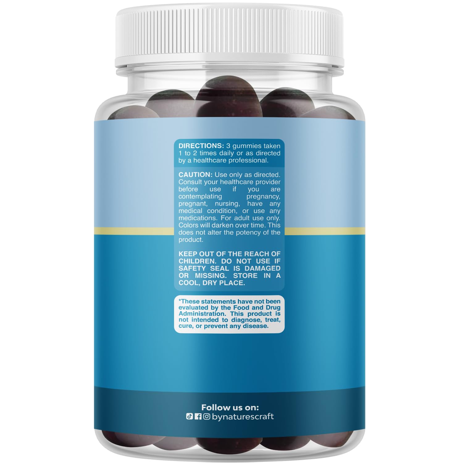 Natures Craft Calming Gummies serving with 100 mg L-theanine for balanced energy