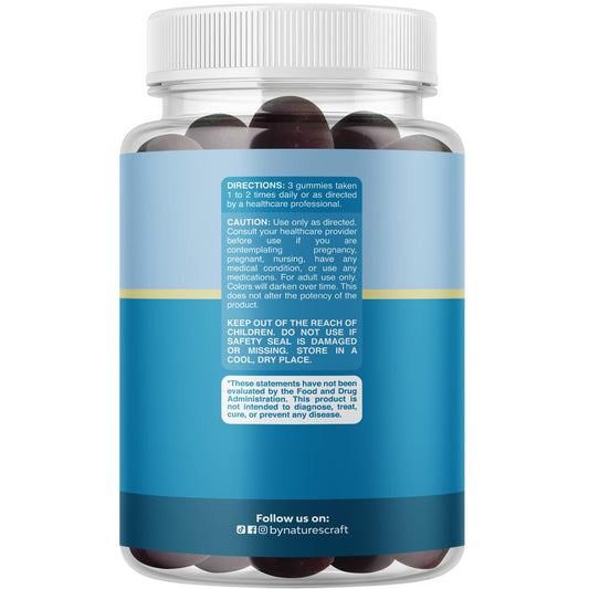Natures Craft Calming Gummies serving with 100 mg L-theanine for balanced energy