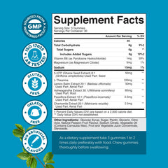 Natures Craft Calming Gummies label highlights magnesium citrate for mood support