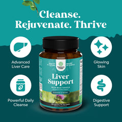 Dandelion root extract bottle emphasizes cleansing nutrients.