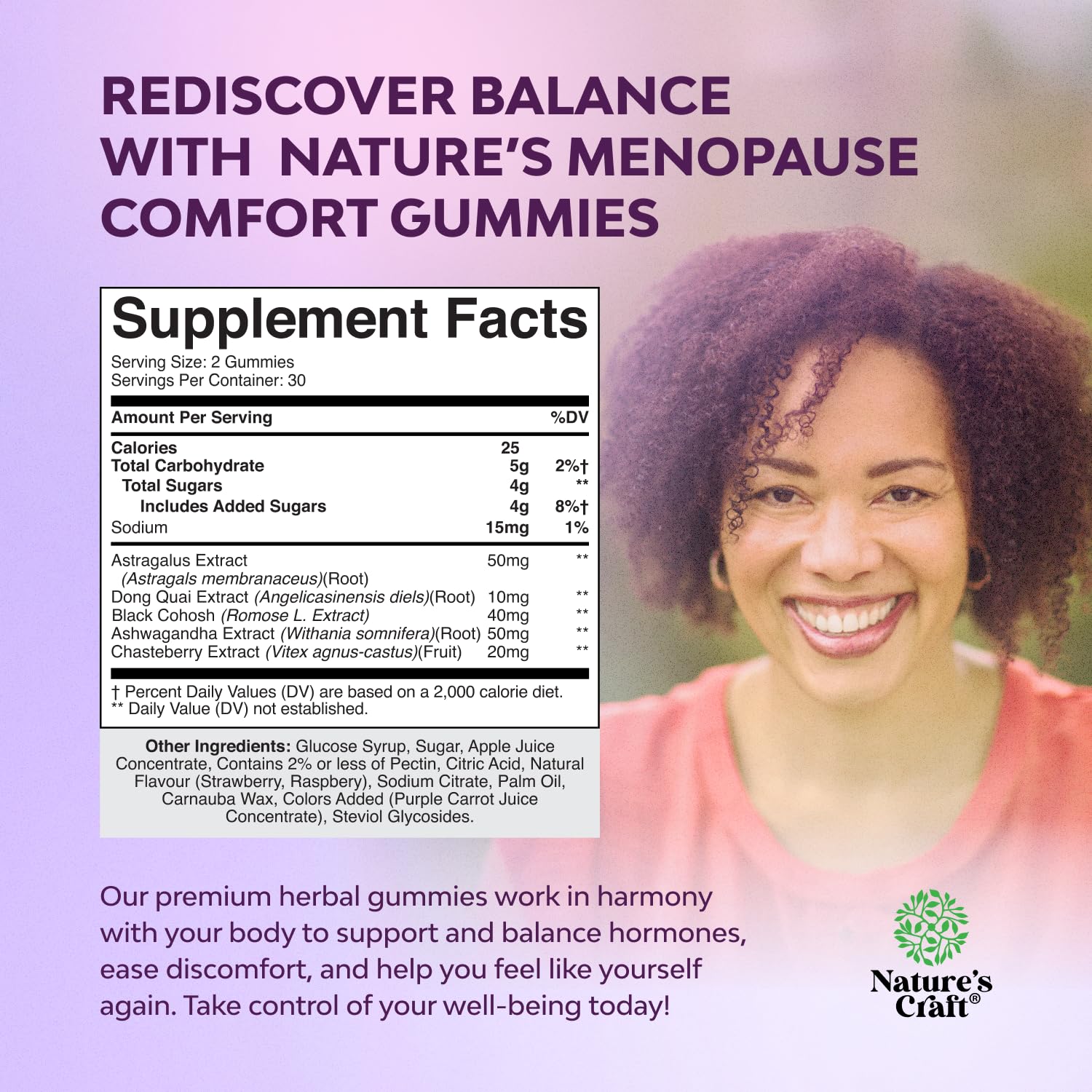 Natures Craft Delicious gummies closeup with soft texture and flavor