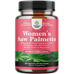 Natures Craft Extra Strength Saw Palmetto bottle for hair health support