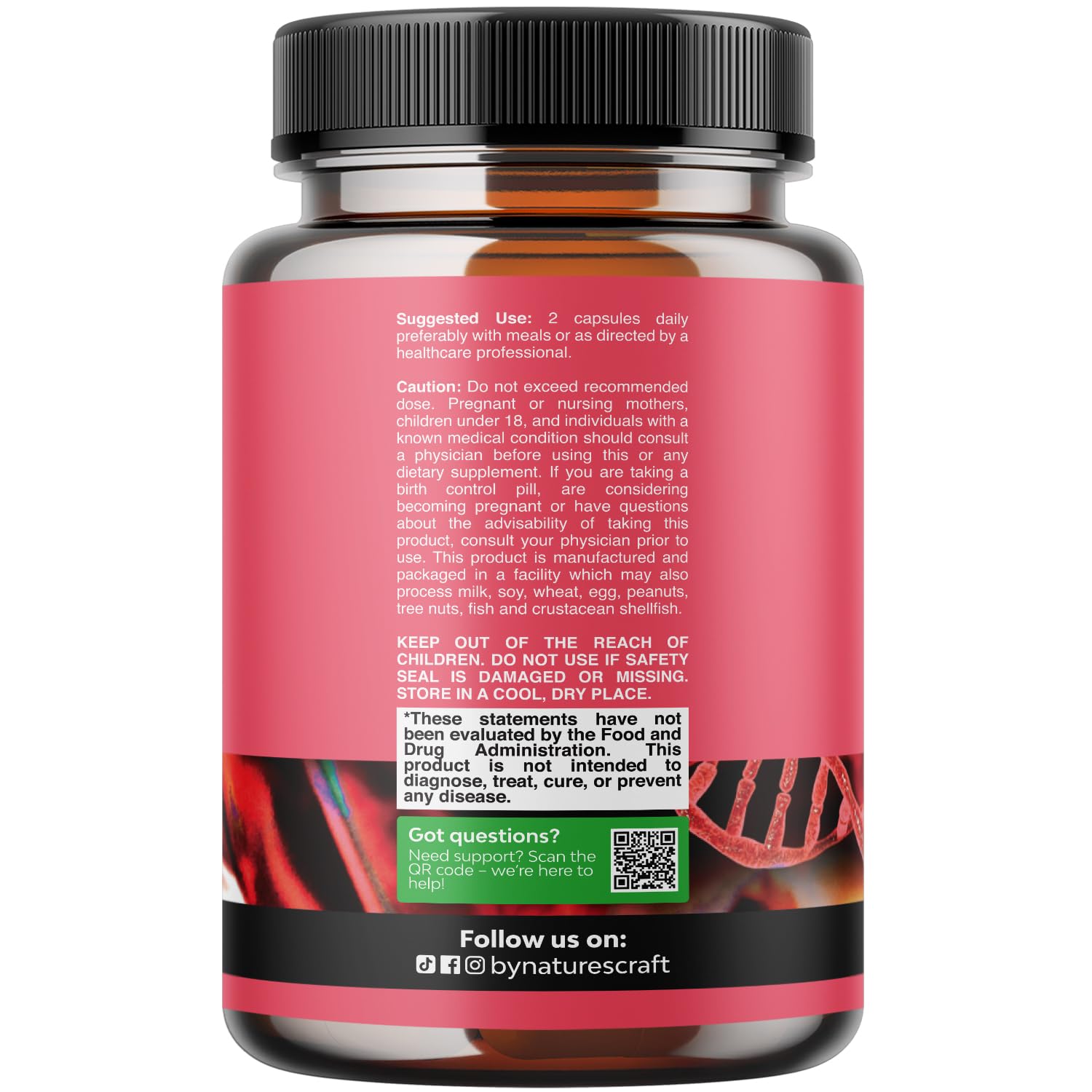 Natures Craft female fertility supplement bottle highlights prenatal vitamins for mom-to-be wellness