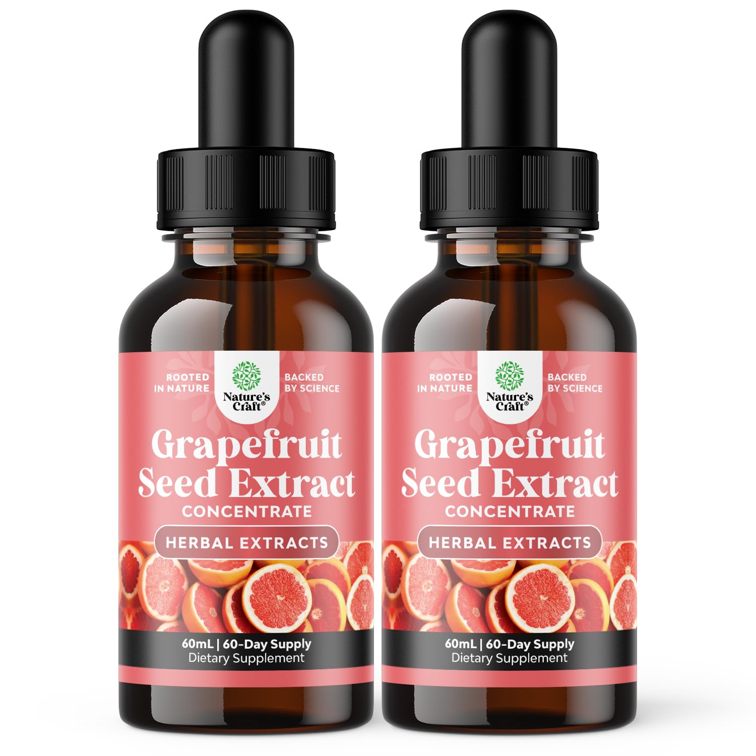 Natures Craft GSE drops bottle ready for daily use and immune support.
