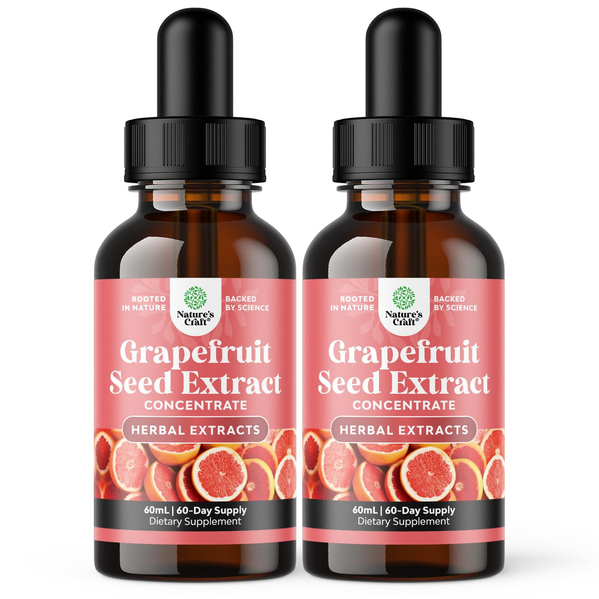 Natures Craft GSE drops bottle ready for daily use and immune support.