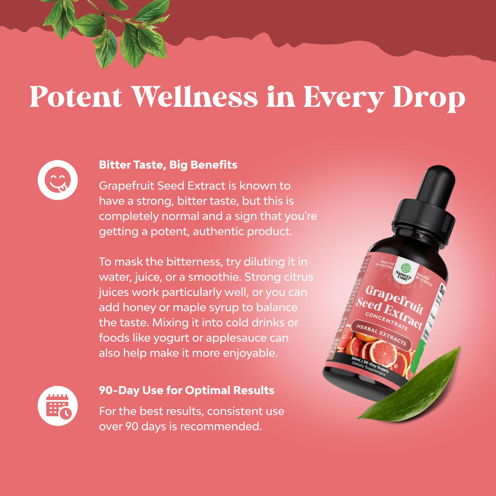 Natures Craft GSE drops added to juice for convenient daily wellness ritual.