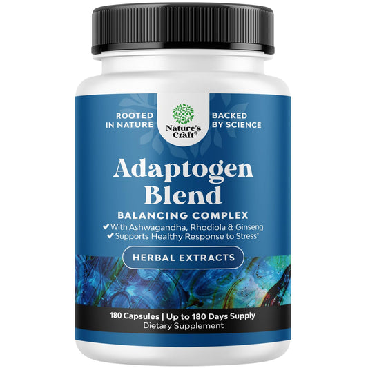 Nature's Craft Herbal Adaptogen Mood bottle shown for daily calm support