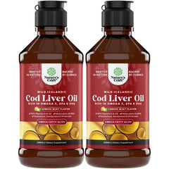 Natures Craft Icelandic cod liver oil bottle highlights wild-caught sourcing for omega-3 support.