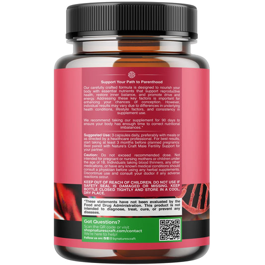 Nature's Craft inositol folic acid capsules promoting hormone balance.