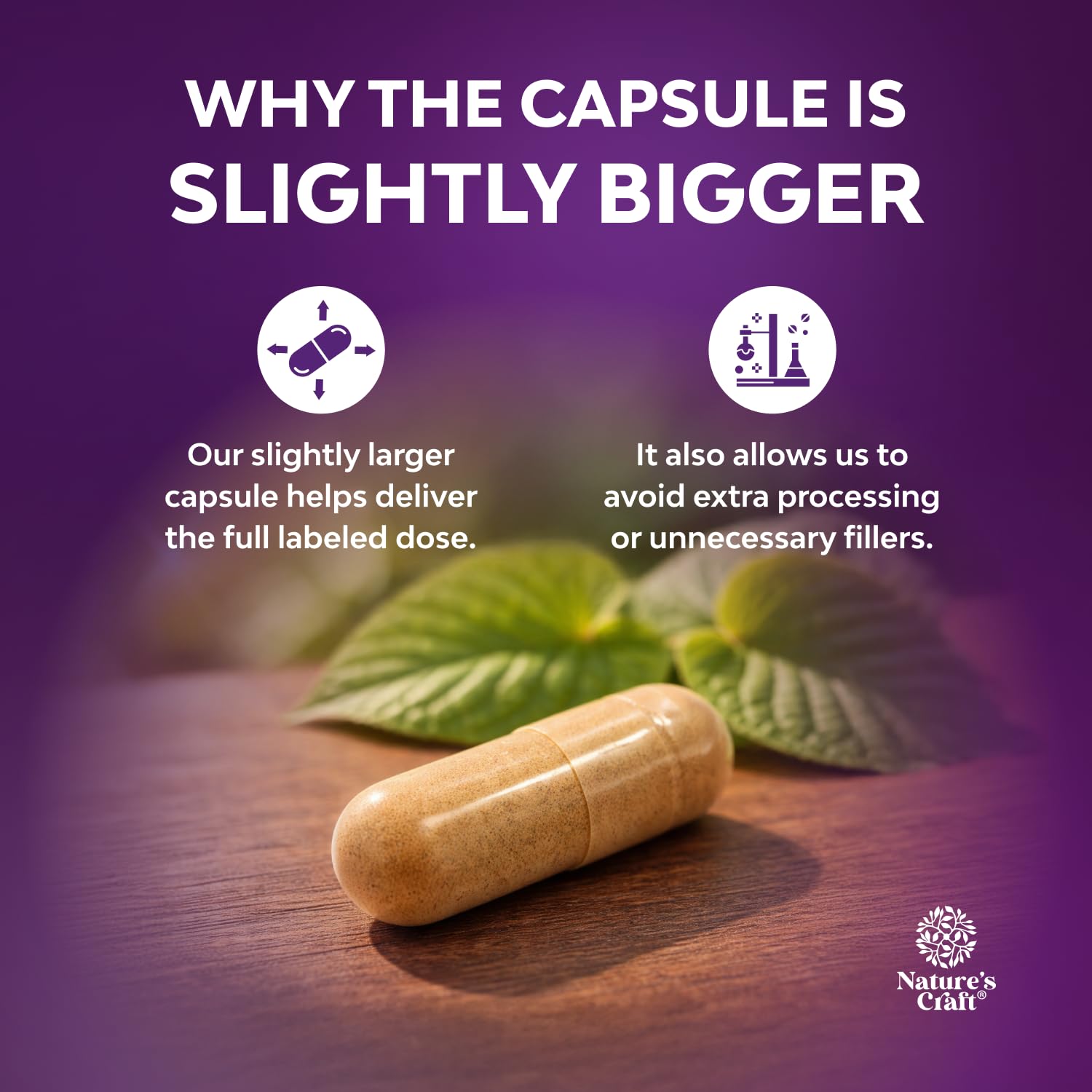 Natures Craft capsules on table ready for relaxation.