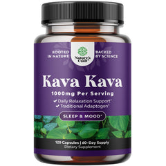 Natures Craft Kava Kava capsules bottle for daily stress support.