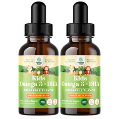 Natures Craft Kids DHA Omega 3 Drops bottle shows a plant-based brain support formula