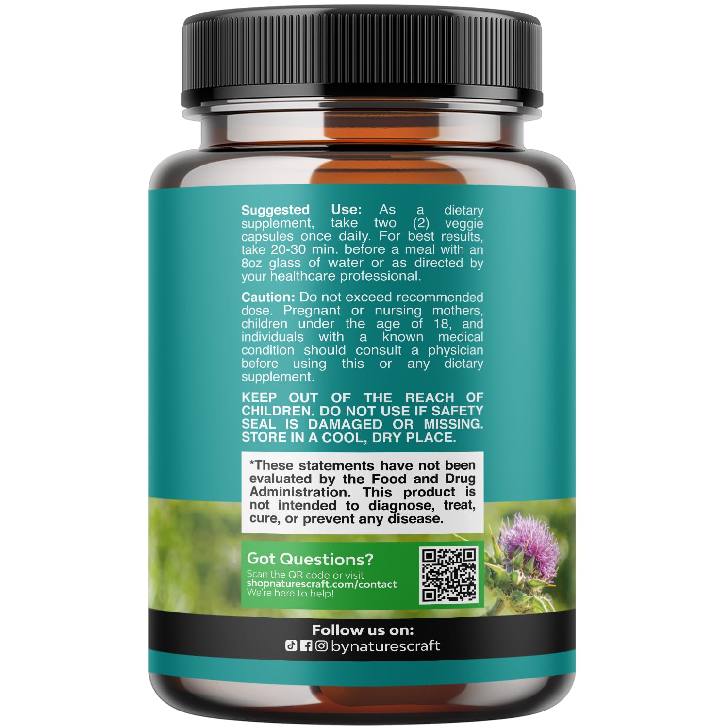 Close-up of Natures Craft Liver Cleanse capsules.